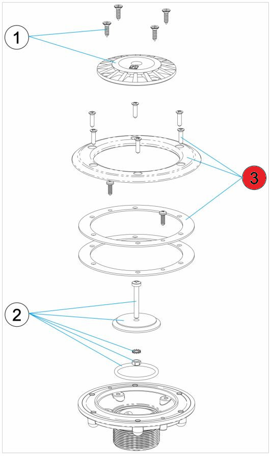 Flanschsatz für Bodeneinlaufdüse
