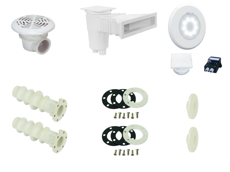 Einbauteile-Set Astral Slim weiß 6x3/7x3,5/8x4