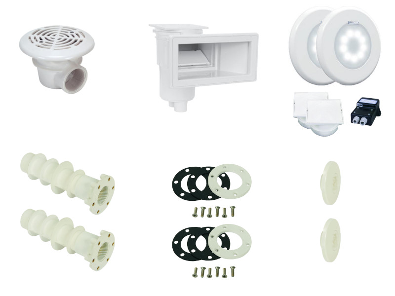 Einbauteile-Set Astral Grande weiß 6x3/7x3,5/8x4