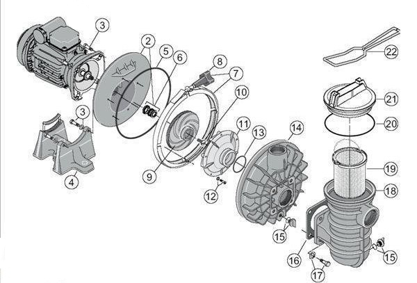 Starite 5P2 Duraglas I Explosionszeichnung