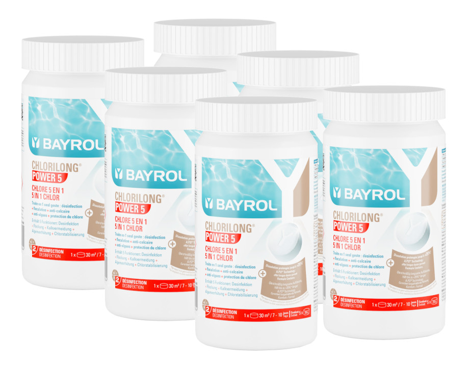 AKTION Bayrol Chlorilong Power 5 - 6x1,25 kg