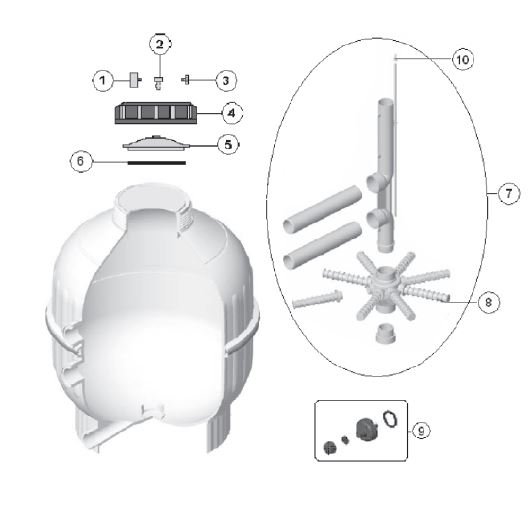 Innenverrohrung komplett D 400